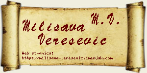 Milisava Verešević vizit kartica